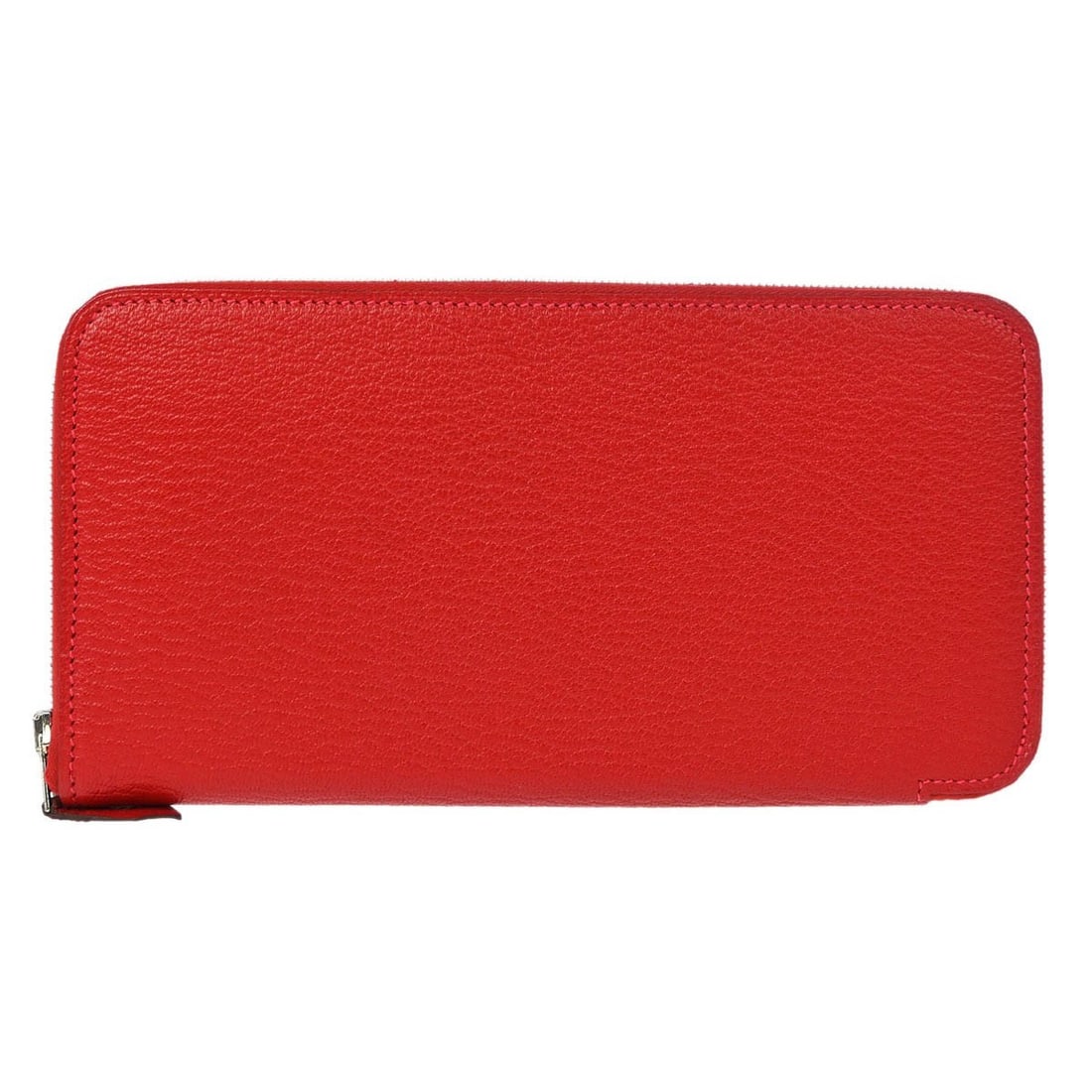Hermes Rouge Garance Clemence Zip-Around Wallet Red Leather (1 of 8)