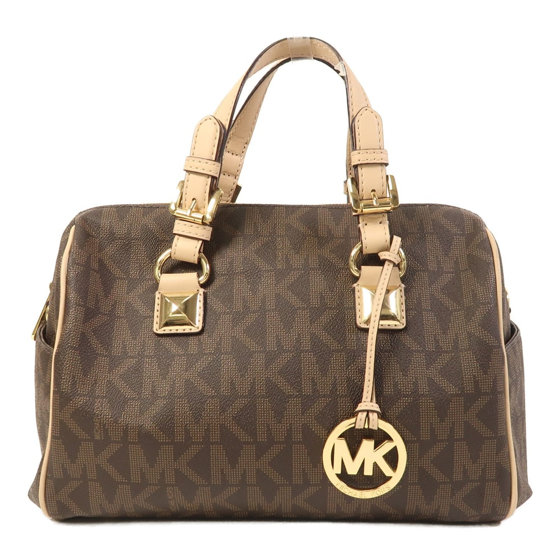 Grayson Brown Coated Canvas Tote by Michael Kors with Gold Hardware (1 of 18)