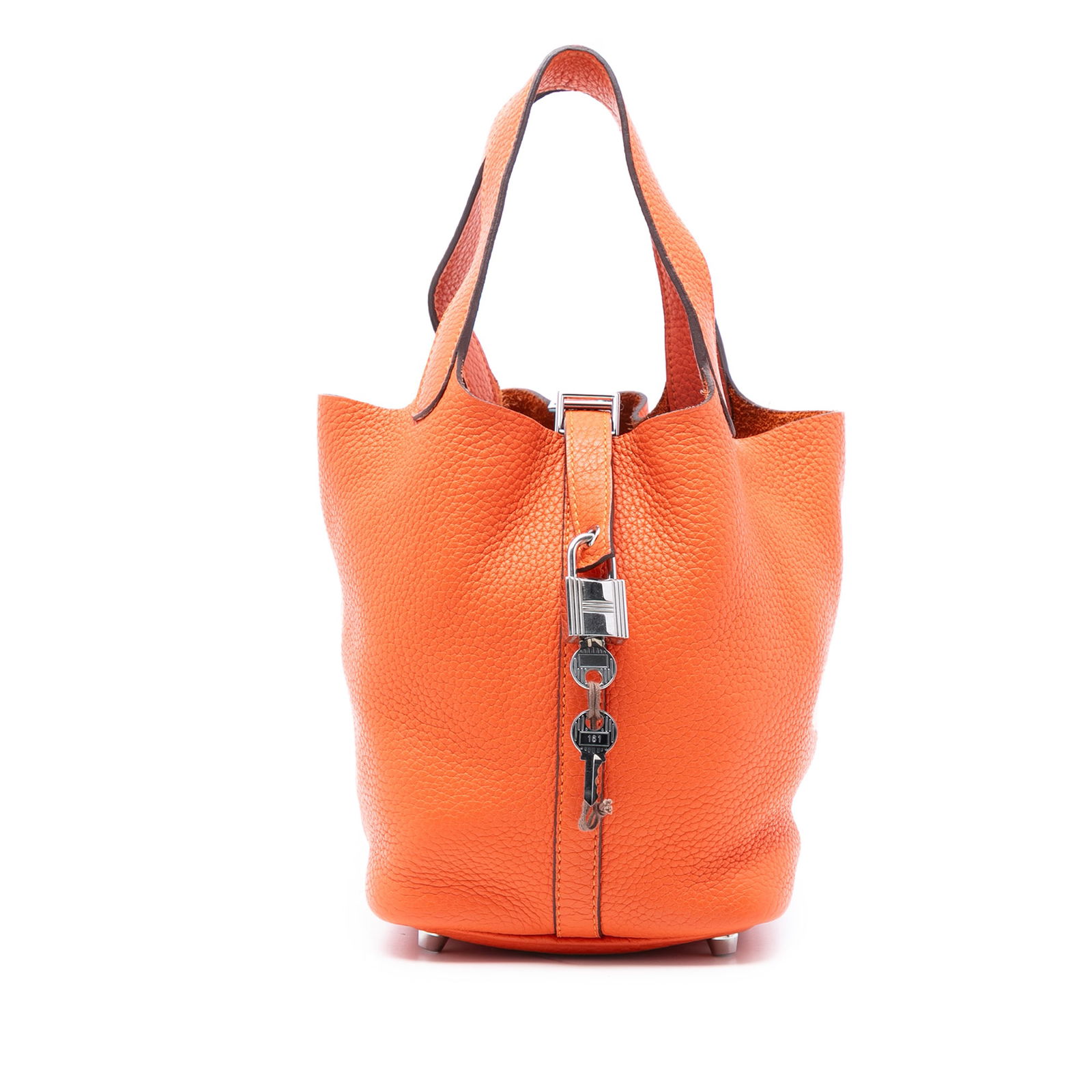 Hermes Picotin Lock 18 Clemence Leather Orange Handbag (1 of 7)
