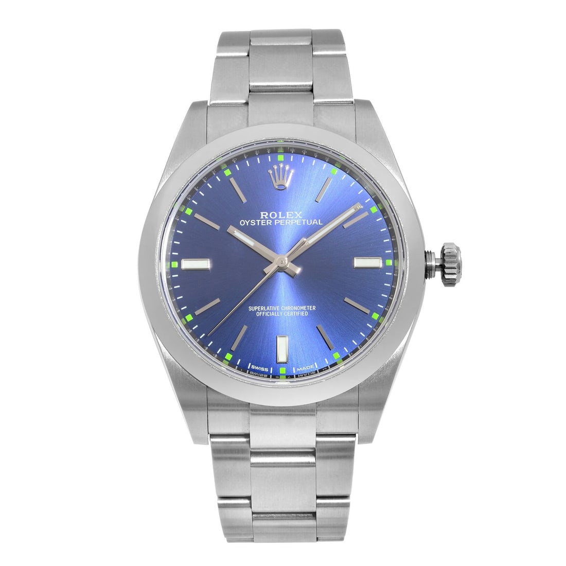 Rolex Oyster Perpetual 39 Automatic Blue Dial Mens Watch 114300 (1 of 7)