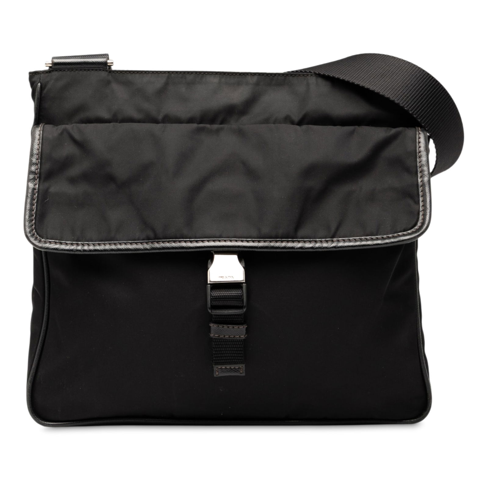 Prada Tessuto Crossbody Bag Black Nylon with Zip Closure (1 of 7)