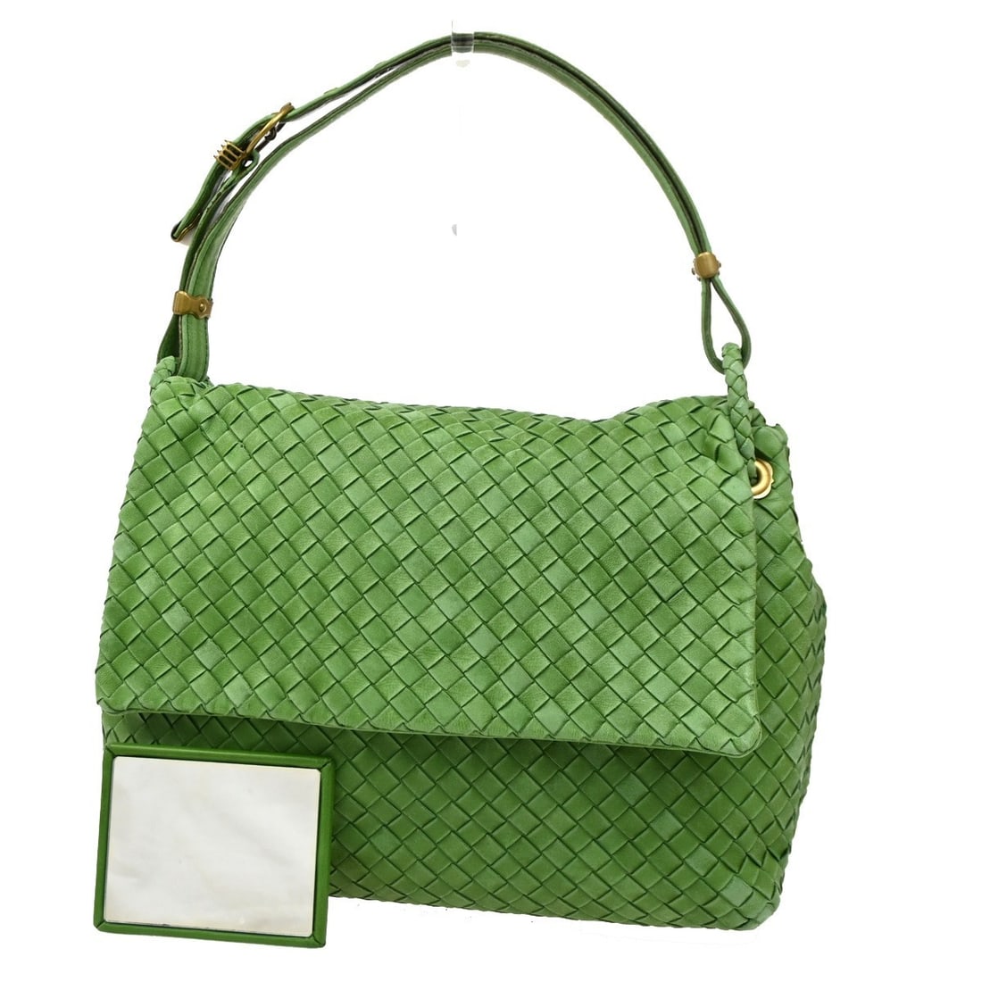 Green Intrecciato Shoulder Bag by Bottega Veneta (1 of 1)