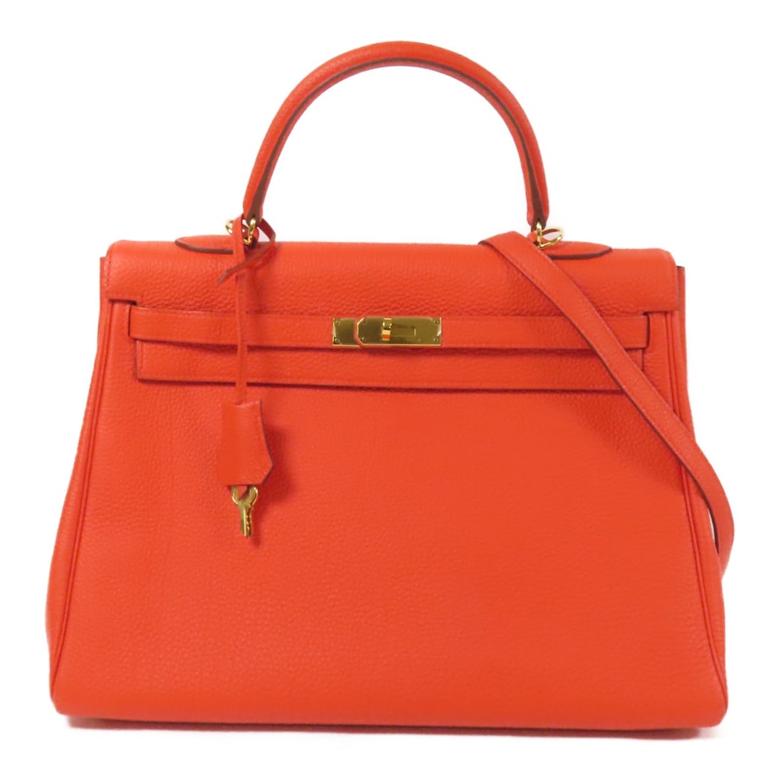 HERMES Kelly 35 GHW 2 Way Shoulder Bag Togo Leather Capucine (1 of 18)