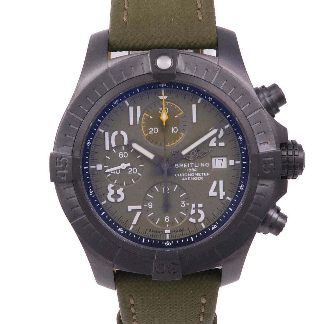 BREITLING Avenger Chronograph 45 Automatic Titanium Watch Green (1 of 18)