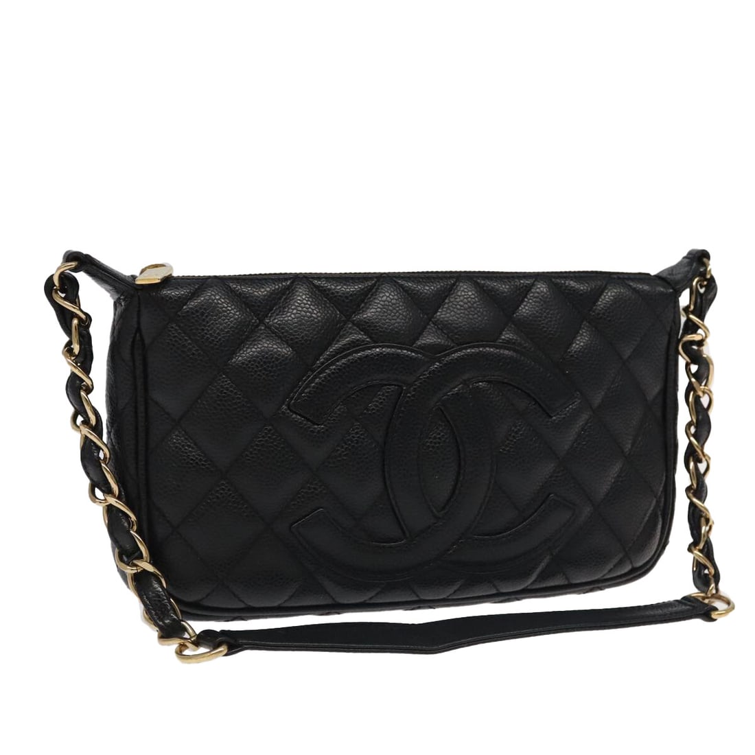 Black Chanel Timeless CC Chain Pochette Shoulder Bag (1 of 1)