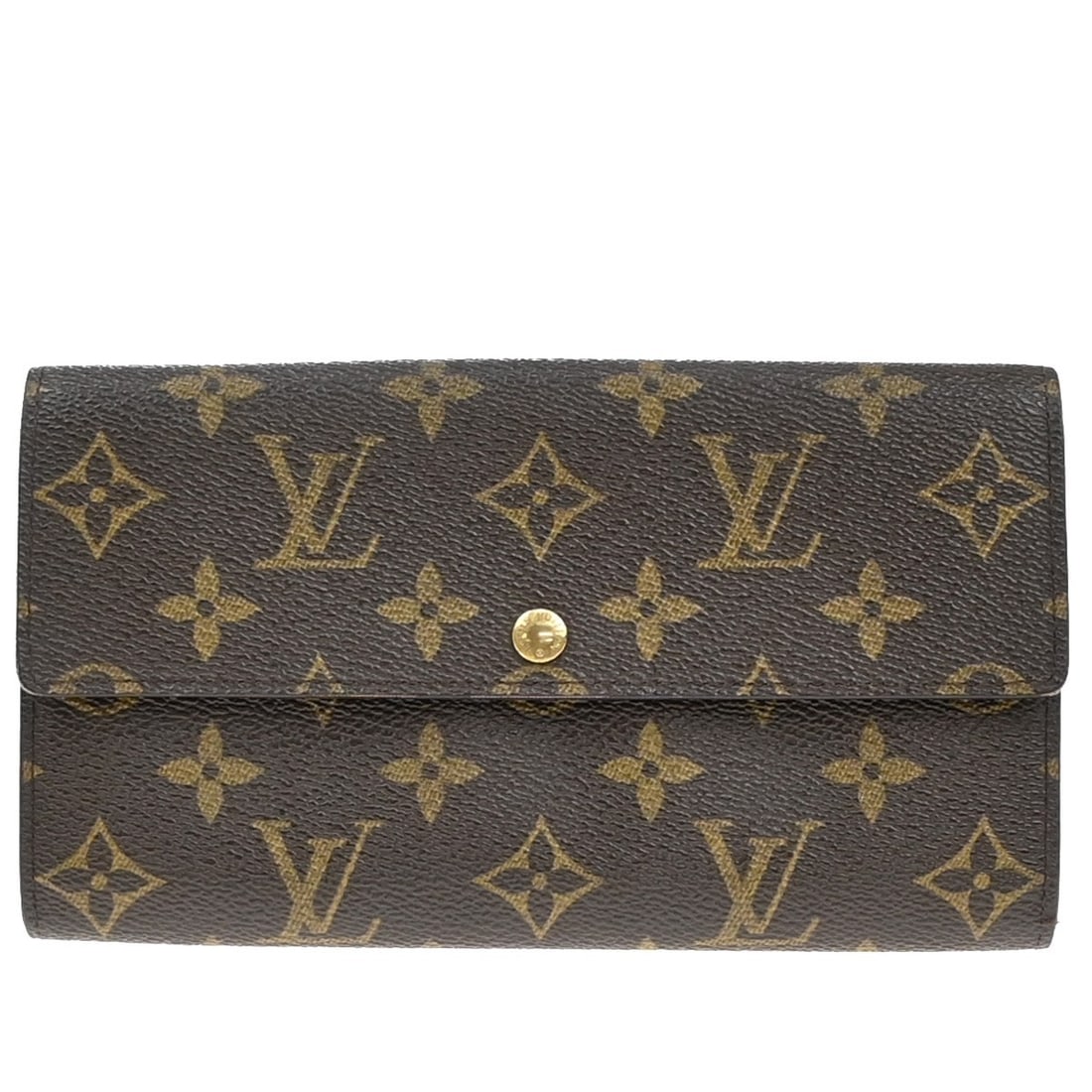 Sarah Long Wallet by Louis Vuitton in Brown Monogram Vintage (1 of 1)