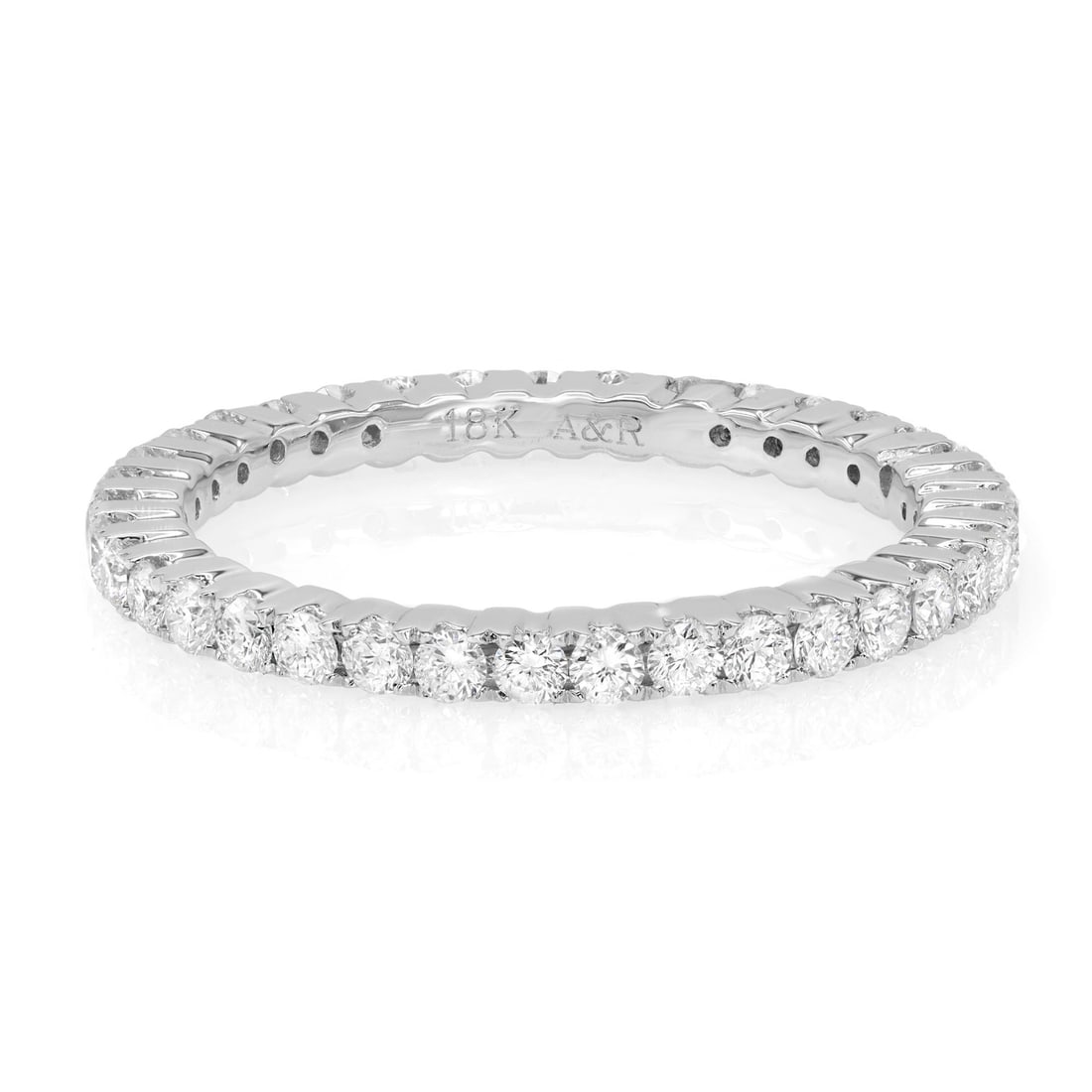Rachel Koen 18K White Gold Diamond Eternity Wedding Band 0.93ct: Rachel Koen 18K White Gold Diamond Eternity Wedding Band 0.93ct This exquisite Eternity Wedding Band Ring from Rachel Koen is crafted in luxurious 18K white gold and adorned with round cut natural dia