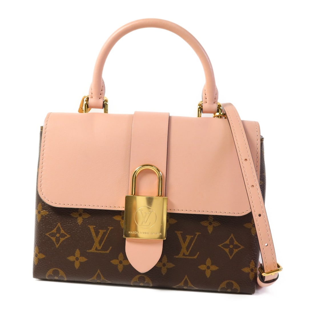 LOUIS VUITTON Locky BB 2way Shoulder Bag M44080 Monogram Pink: LOUIS VUITTON Locky BB 2way Shoulder Bag M44080 Monogram Pink This stylish LOUIS VUITTON Locky BB 2way Shoulder Bag combines elegance with functionality. Crafted from durable PVC coated canvas, this b
