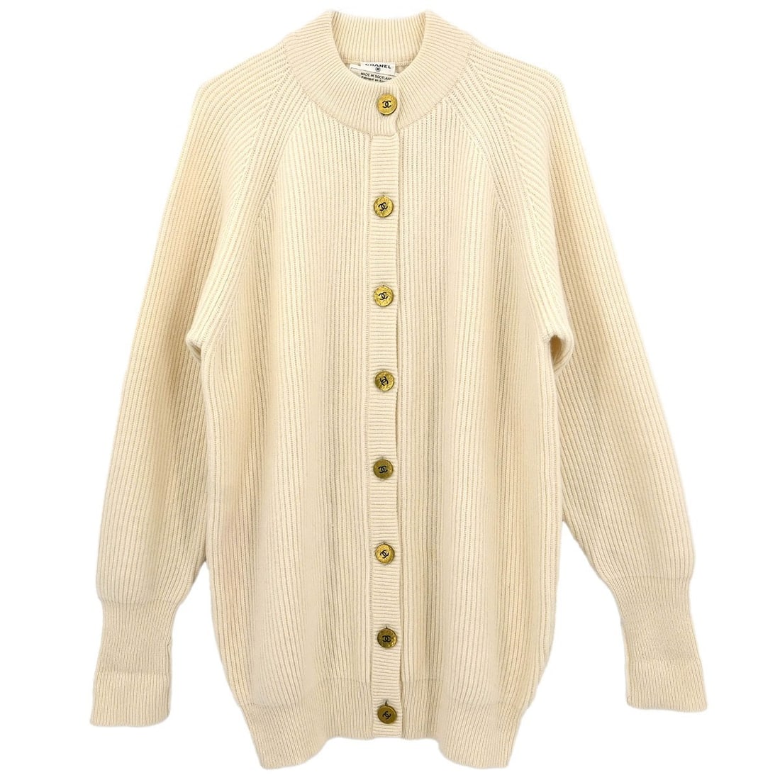 Chanel Off-White Long Sleeve Cardigan Casual Style (1 of 10)