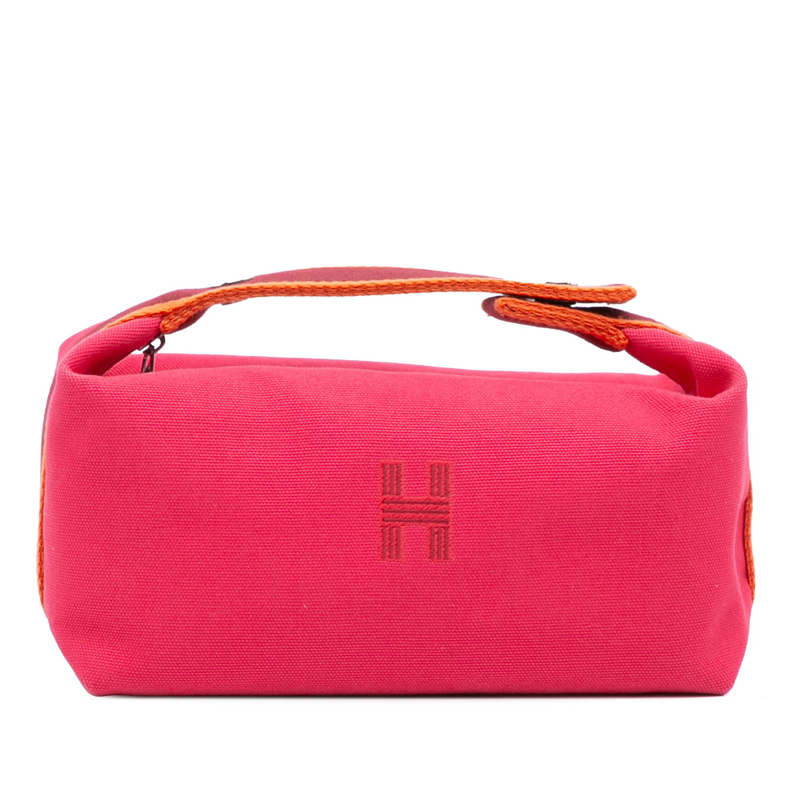 Hermes Small Toile Bride A Brac Case Pink Canvas Bag: Hermes Small Toile Bride A Brac Case Pink Canvas Bag This Hermes Small Canvas Bride A Brac Case is a stylish and practical accessory. It features a durable canvas body in a charming pink color, comple