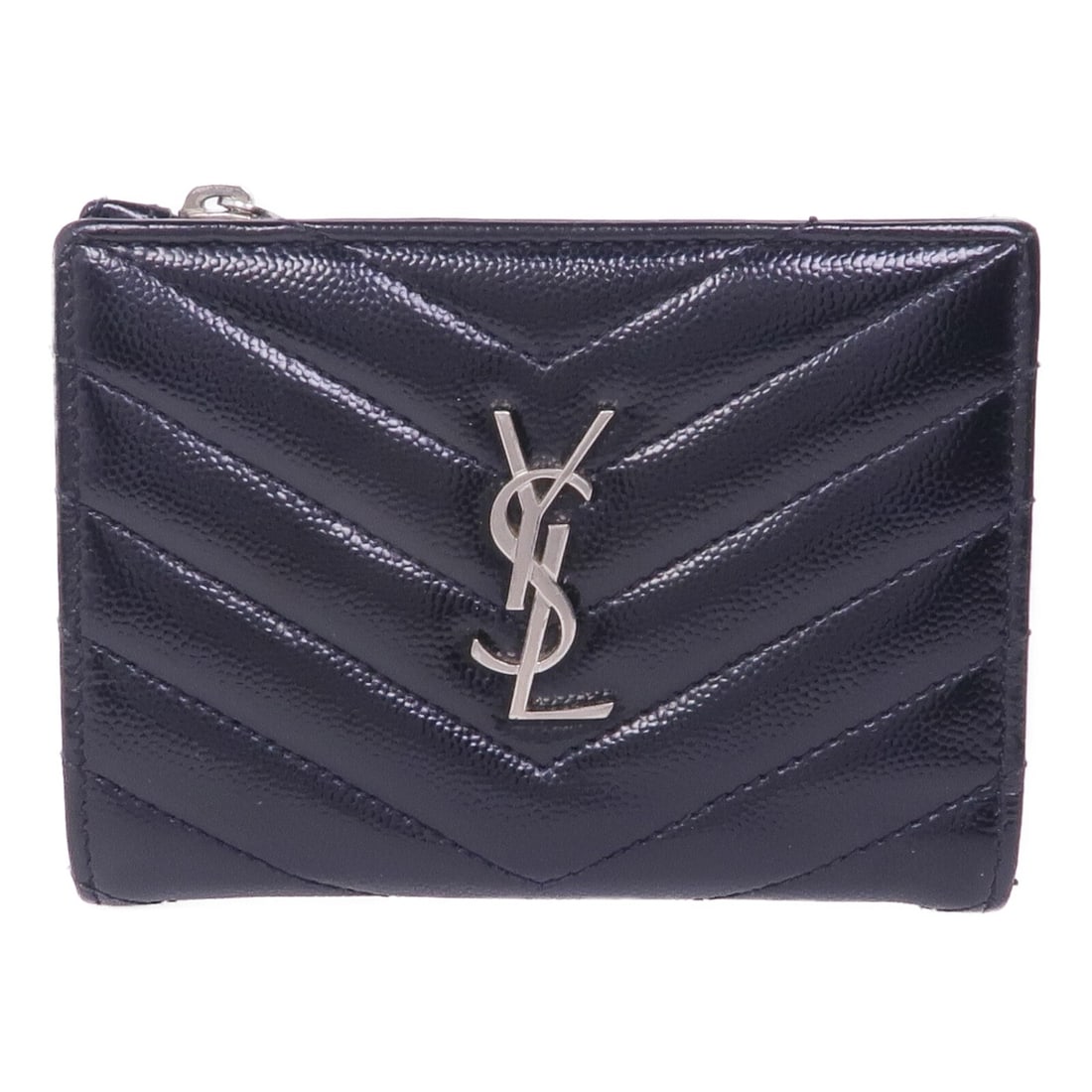 SAINT LAURENT YSL Bi-fold Wallet 668287 BOW02 Black Calfskin: SAINT LAURENT YSL Bi-fold Wallet 668287 BOW02 Black Calfskin This elegant bi-fold wallet by SAINT LAURENT is crafted from high-quality calfskin leather, showcasing a sleek black finish. Designed for b