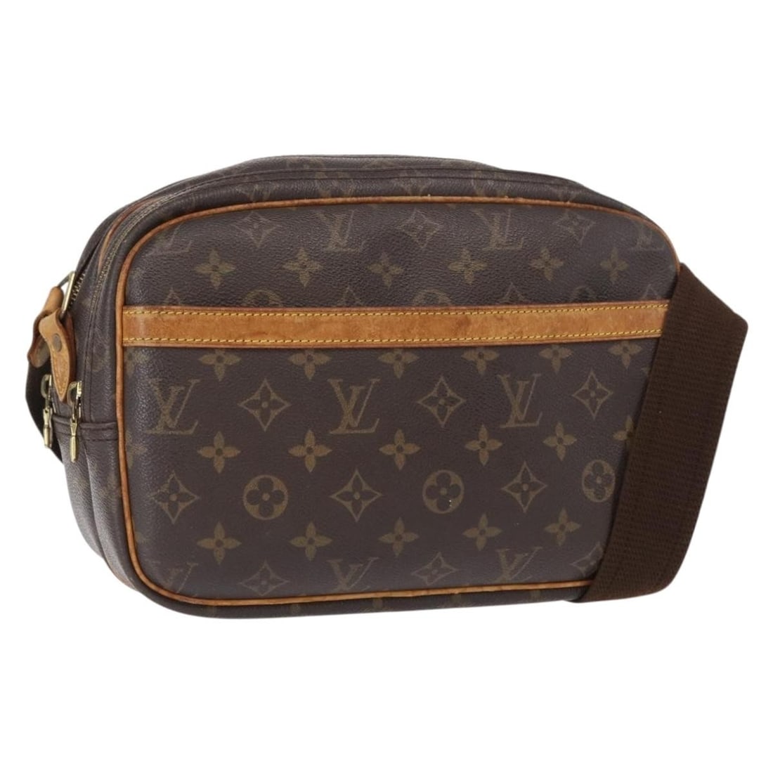 Reporter PM Shoulder Bag in Multicolour Monogram Canvas by Louis Vuitton: Reporter PM Shoulder Bag in Multicolour Monogram Canvas by Louis Vuitton This pre-owned Louis Vuitton Monogram Reporter PM shoulder bag features the signature multicolour design. It shows signs of use