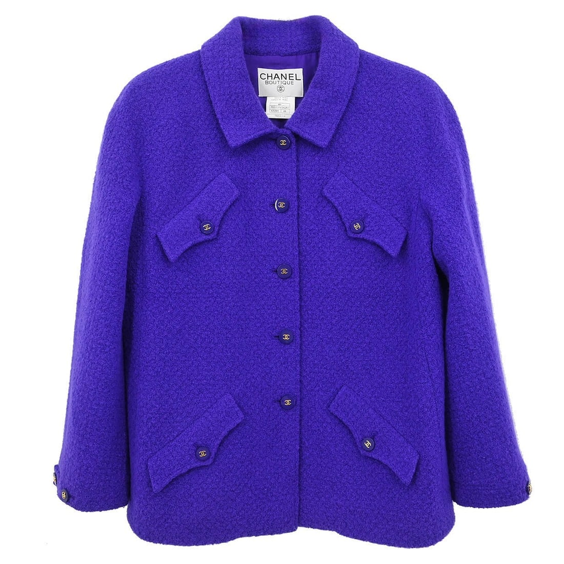 Chanel Vintage Purple Single Breasted Jacket 95A Size 44 (1 of 10)