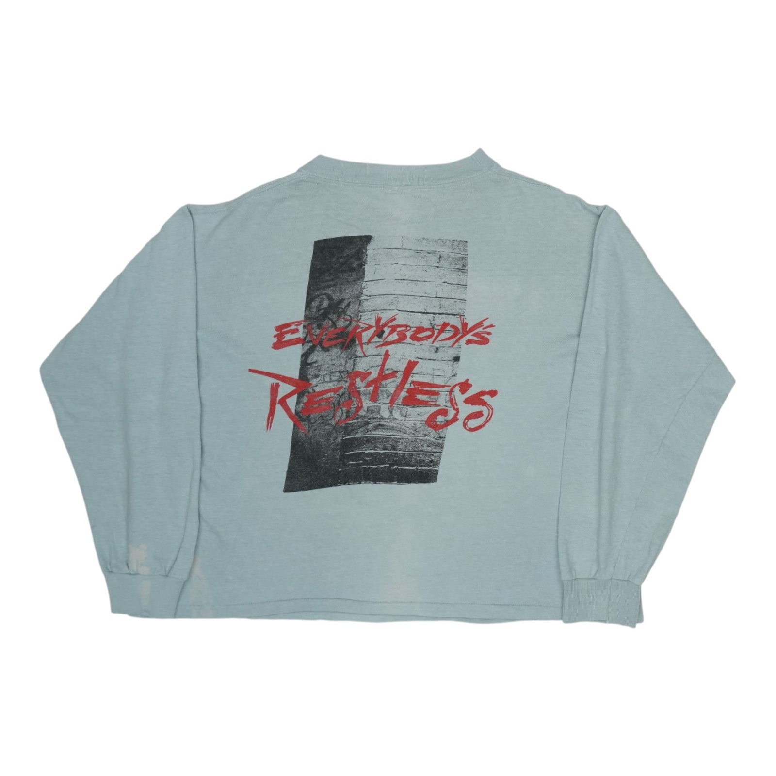 1984 Elton John Breaking Hearts Tour Vintage Long Sleeve Shirt Blue: 1984 Elton John Breaking Hearts Tour Vintage Long Sleeve Shirt Blue Step back in time with this original vintage 1984 Elton John Breaking Hearts Tour Long Sleeve Shirt, a true collector's item for fan