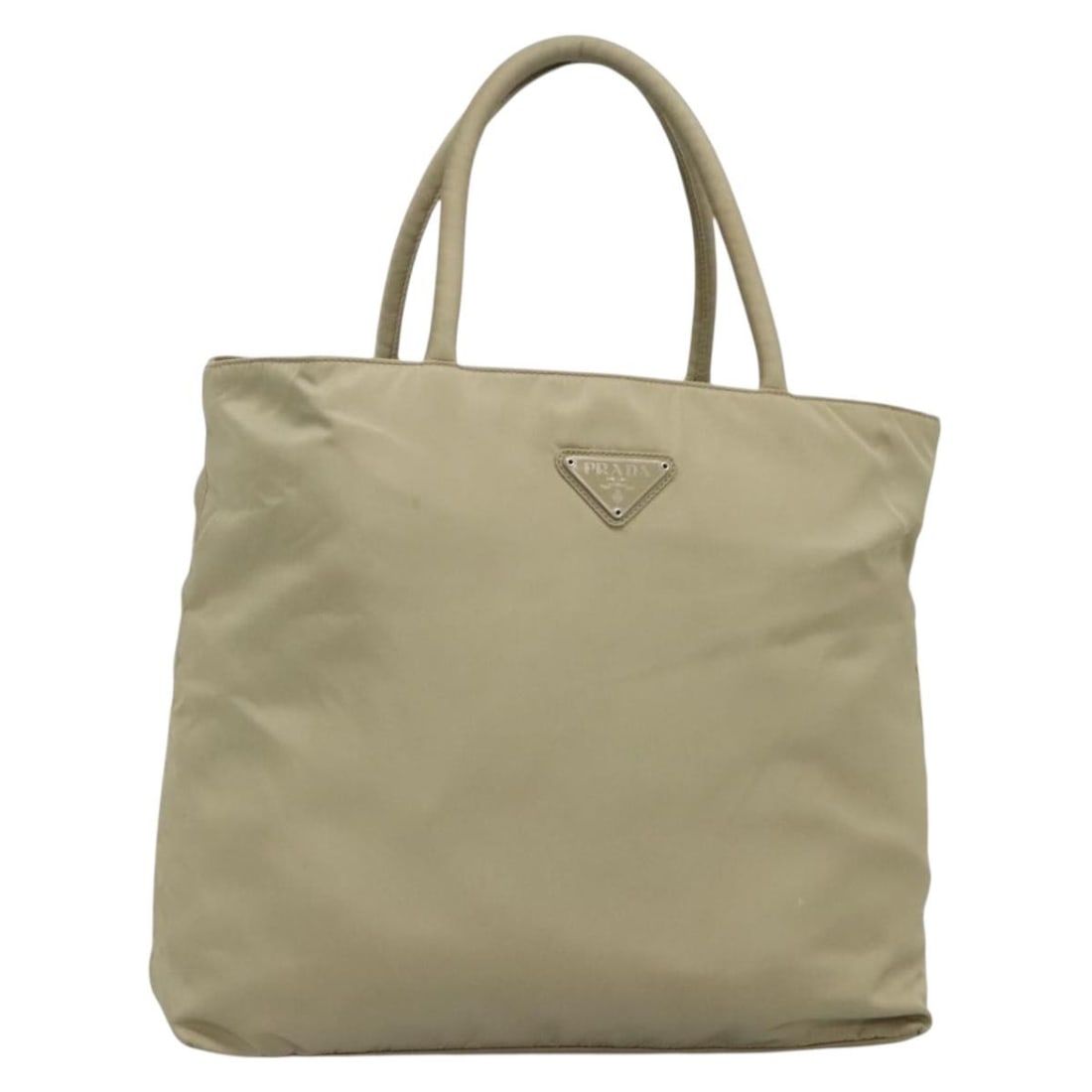 Beige Vintage Tote Bag by Prada with Zip Closure (1 of 1)