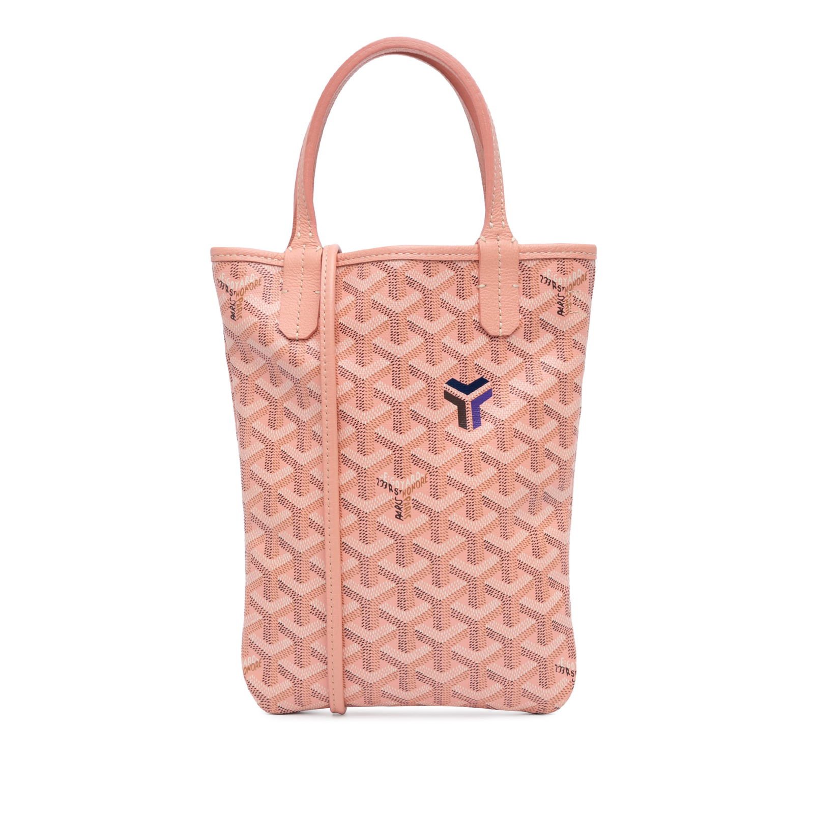 Goyard Pink Goyardine Poitiers Claire Voie Handbag with Leather Trim: Goyard Pink Goyardine Poitiers Claire Voie Handbag with Leather Trim The Goyardine Poitiers Claire Voie is a stylish and functional handbag crafted from durable coated canvas with elegant leather trim