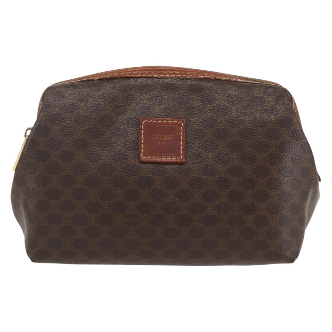 Celine Brown Macadam Pattern Pouch Bag (1 of 2)