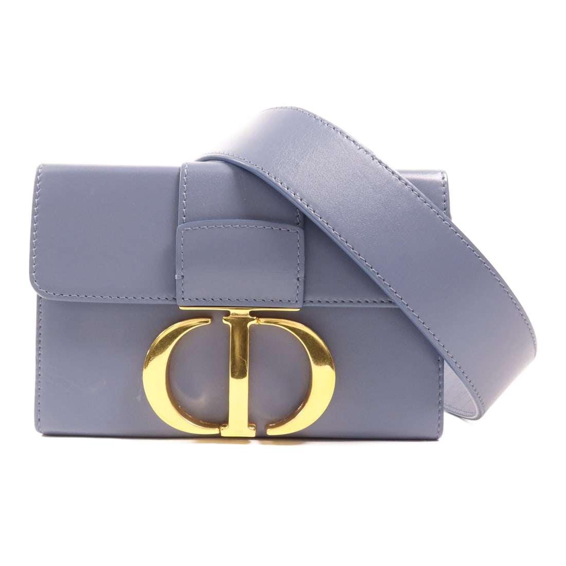 Christian Dior Mini Montaigne Shoulder Bag Blue Calfskin Leather GHW: Christian Dior Mini Montaigne Shoulder Bag Blue Calfskin Leather GHW This Christian Dior Mini Montaigne Shoulder Bag is crafted from luxurious calfskin leather in a striking blue color. The bag featur
