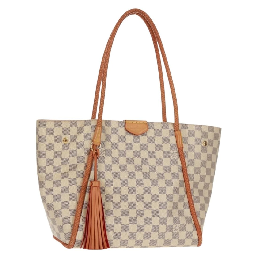 Louis Vuitton Propriano Damier Azur Canvas Tote Bag N44027 with Dust Bag: Louis Vuitton Propriano Damier Azur Canvas Tote Bag N44027 with Dust Bag This Louis Vuitton Damier Azur Propriano tote bag features the iconic Damier Azur canvas exterior and is made in France. The ba