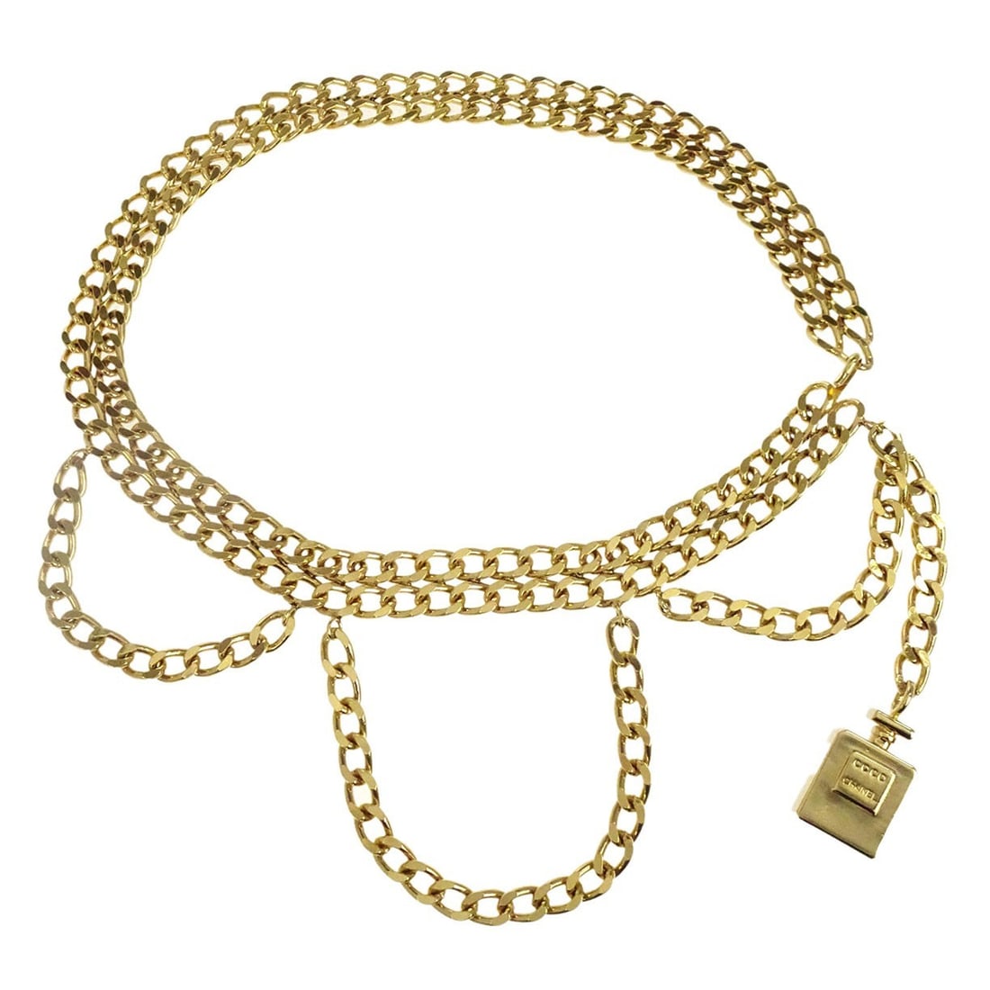 Chanel Gold Plated Chain Belt Adjustable Charm Style (1 of 4)