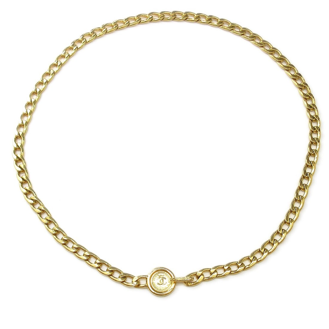 Chanel Gold Tone CC Medallion Chain Belt 85cm (1 of 1)