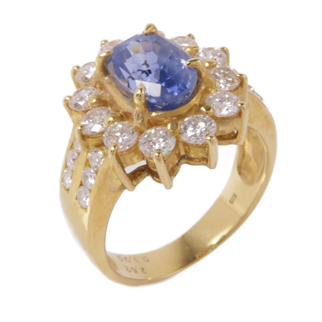 Sapphire Diamond Ring in 18K Yellow Gold by Jewelry Size 5.5 (1 of 11)