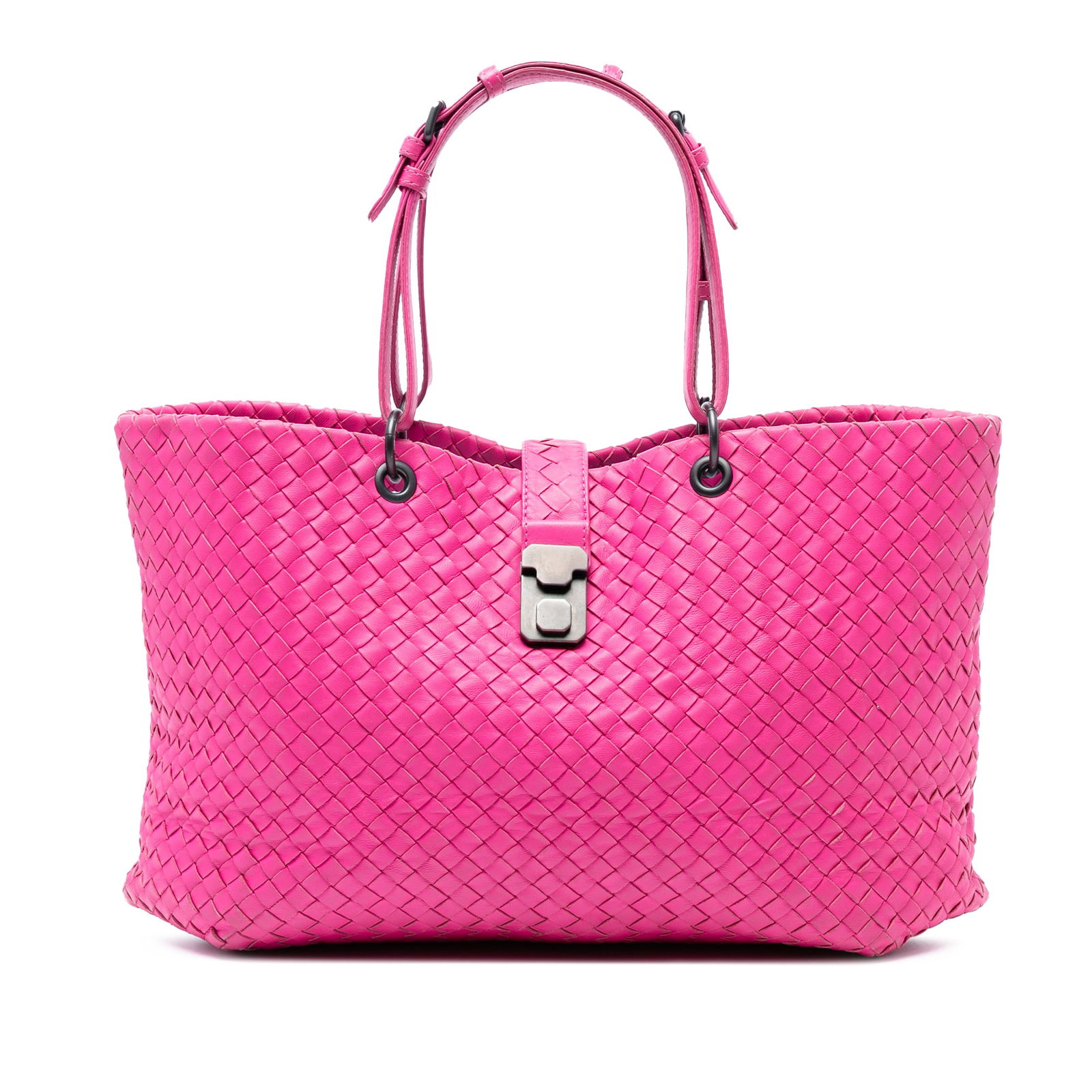 Bottega Veneta Large Nappa Intrecciato Capri Tote Pink Leather Bag (1 of 7)