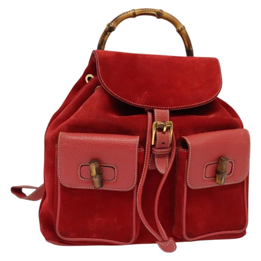 Red Bamboo Tassel Backpack by Gucci (1 of 1)