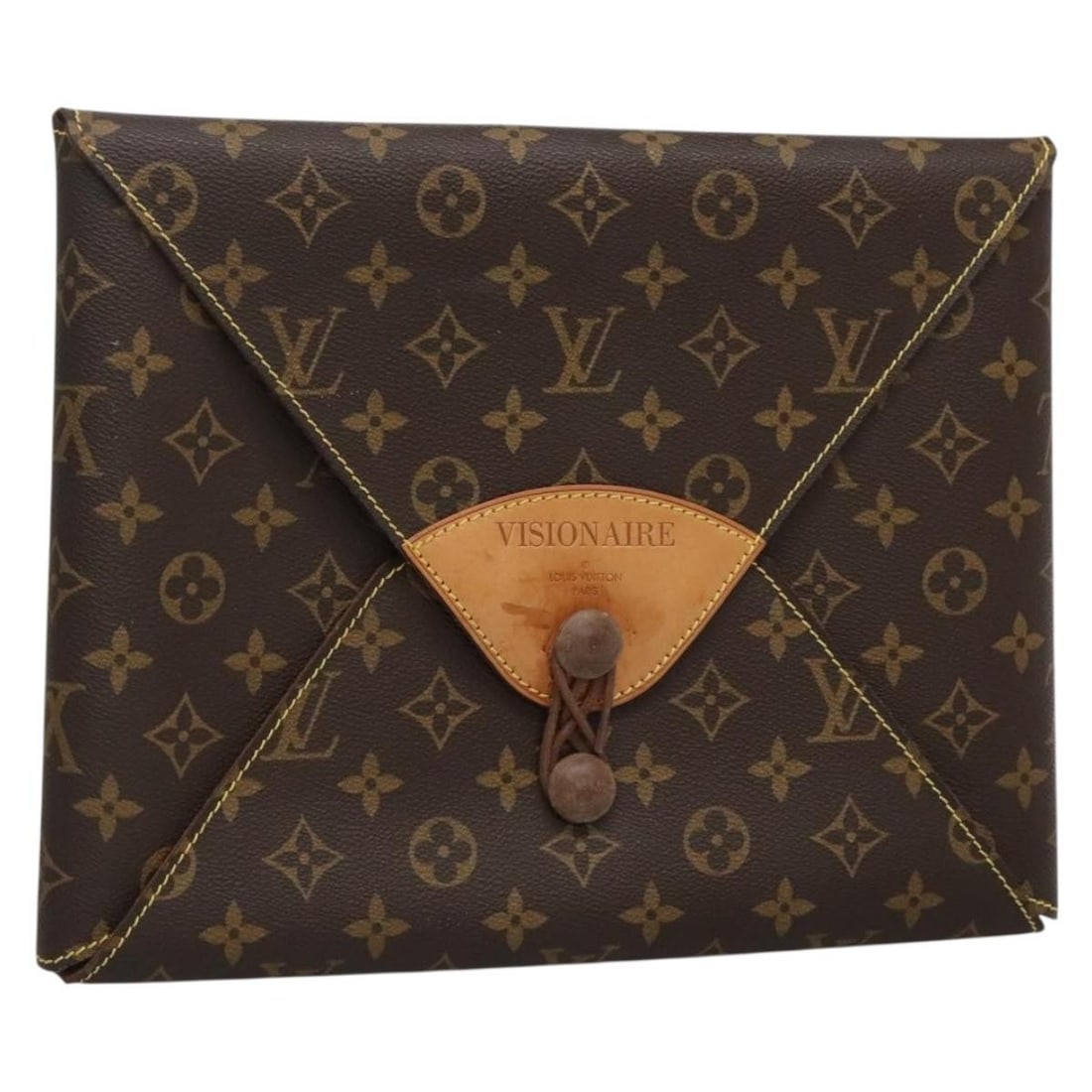 Porte-documents Visionaire briefcase by Louis Vuitton in brown: Porte-documents Visionaire briefcase by Louis Vuitton in brown This Louis Vuitton Porte-documents Visionaire briefcase in brown is designed for female use. The exterior shows some loss of shape, sligh