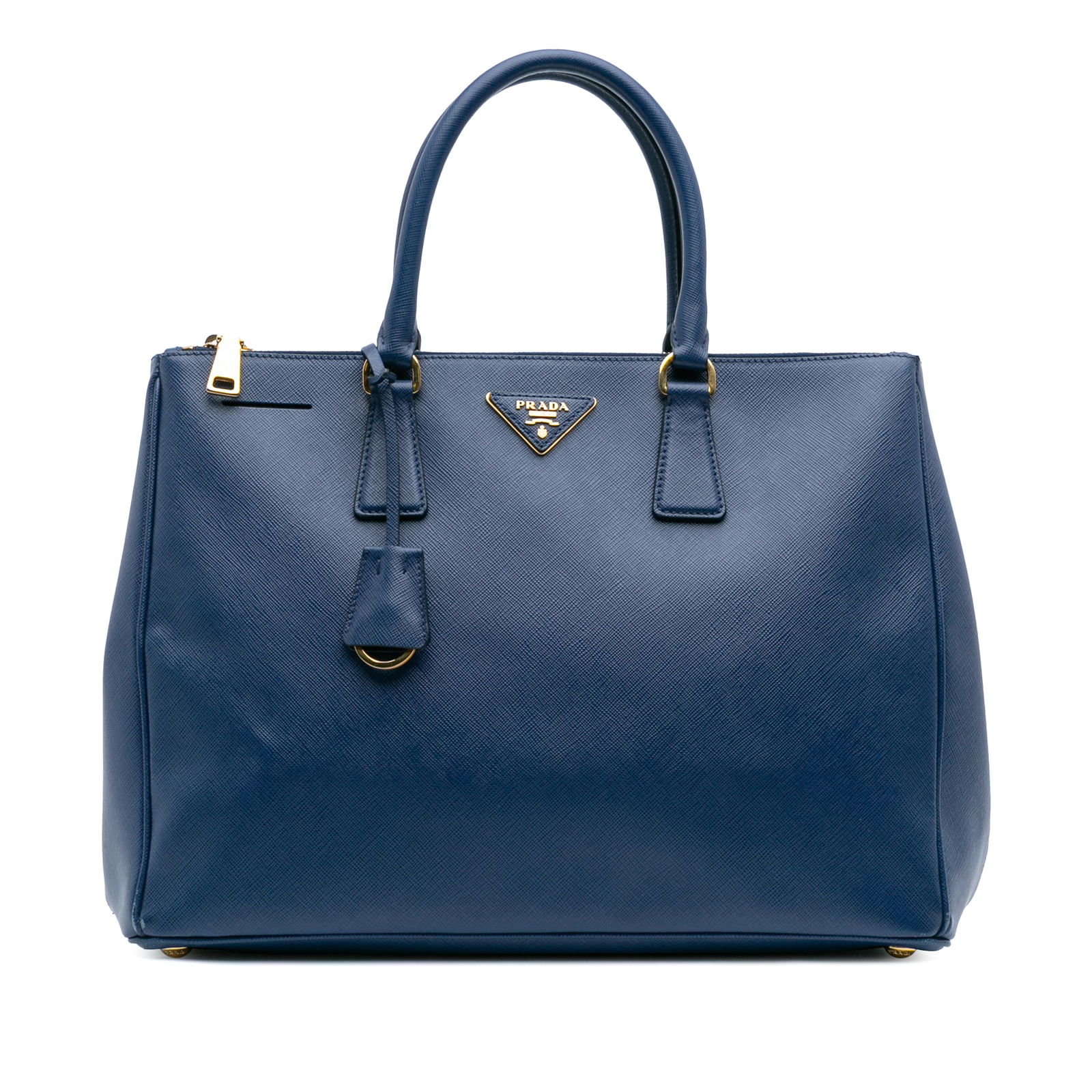 Prada Large Blue Saffiano Lux Galleria Double Zip Tote Bag (1 of 11)