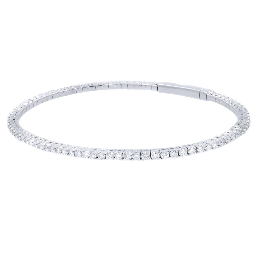 Rachel Koen 14K White Gold Diamond Tennis Bangle 2.00ct 84 Diamonds (1 of 6)