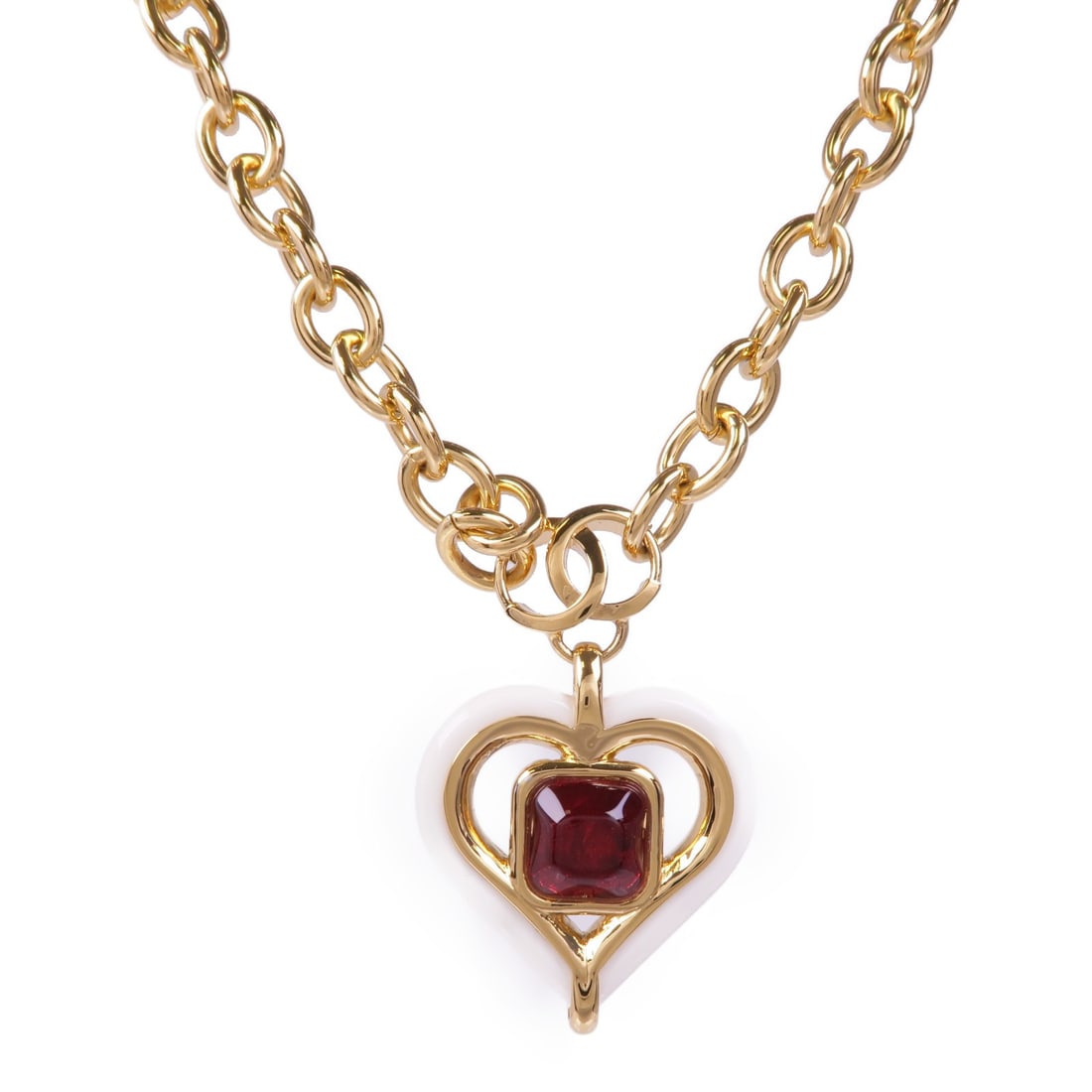 CHANEL CC Necklace AB9839 Gold Tone France (1 of 8)