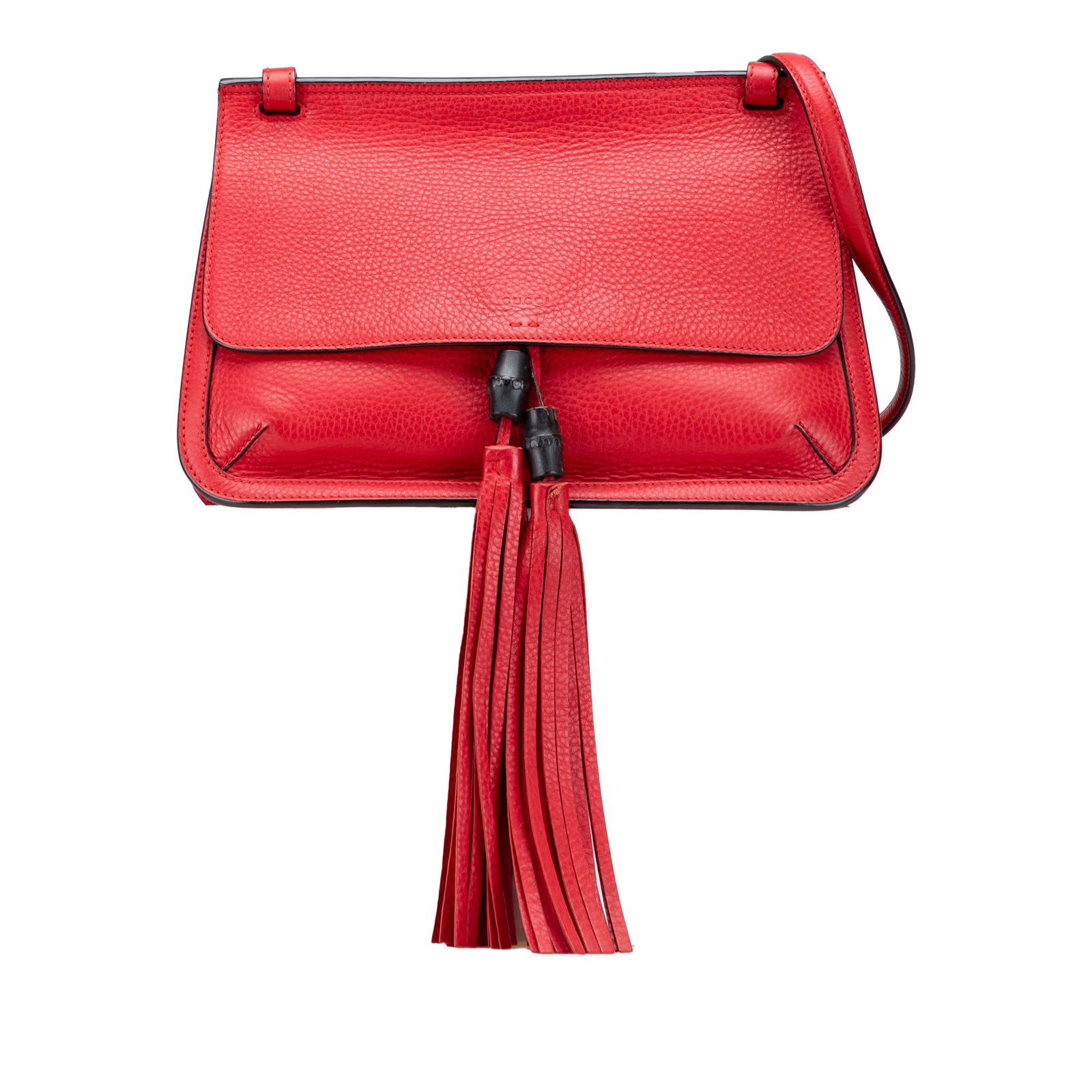 Gucci Medium Leather Bamboo Daily Crossbody Red Bag: Gucci Medium Leather Bamboo Daily Crossbody Red Bag The Gucci Medium Leather Bamboo Daily Crossbody is a stylish accessory crafted from high-quality leather and features distinctive bamboo-accented le