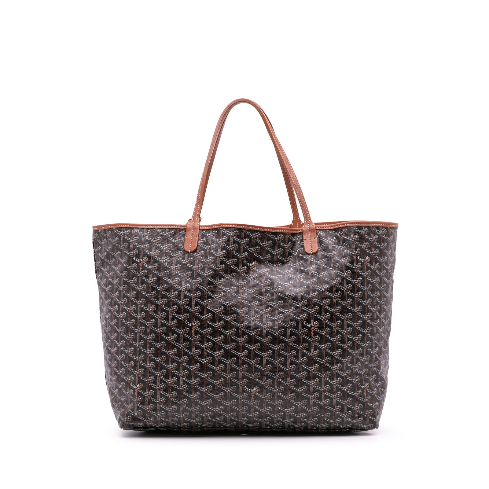 Goyard Saint Louis GM Black Coated Canvas Tote Bag: Goyard Saint Louis GM Black Coated Canvas Tote Bag Introducing the Goyardine Saint Louis GM, a stylish and functional bag crafted from durable coated canvas with luxurious leather trim. This spacious