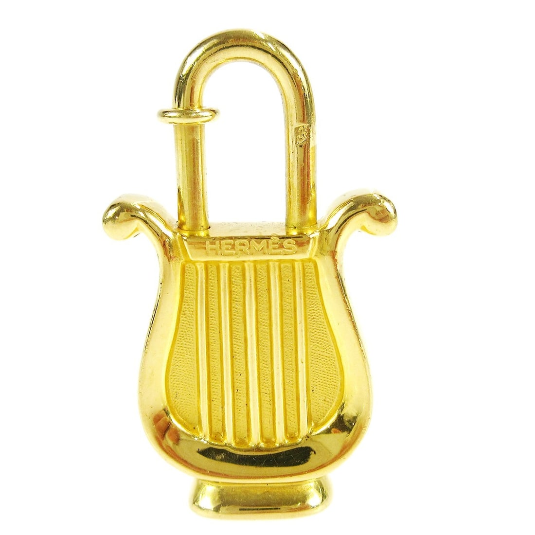 Gold Tone Harp Shaped Cadena Charm by Hermes (1 of 1)