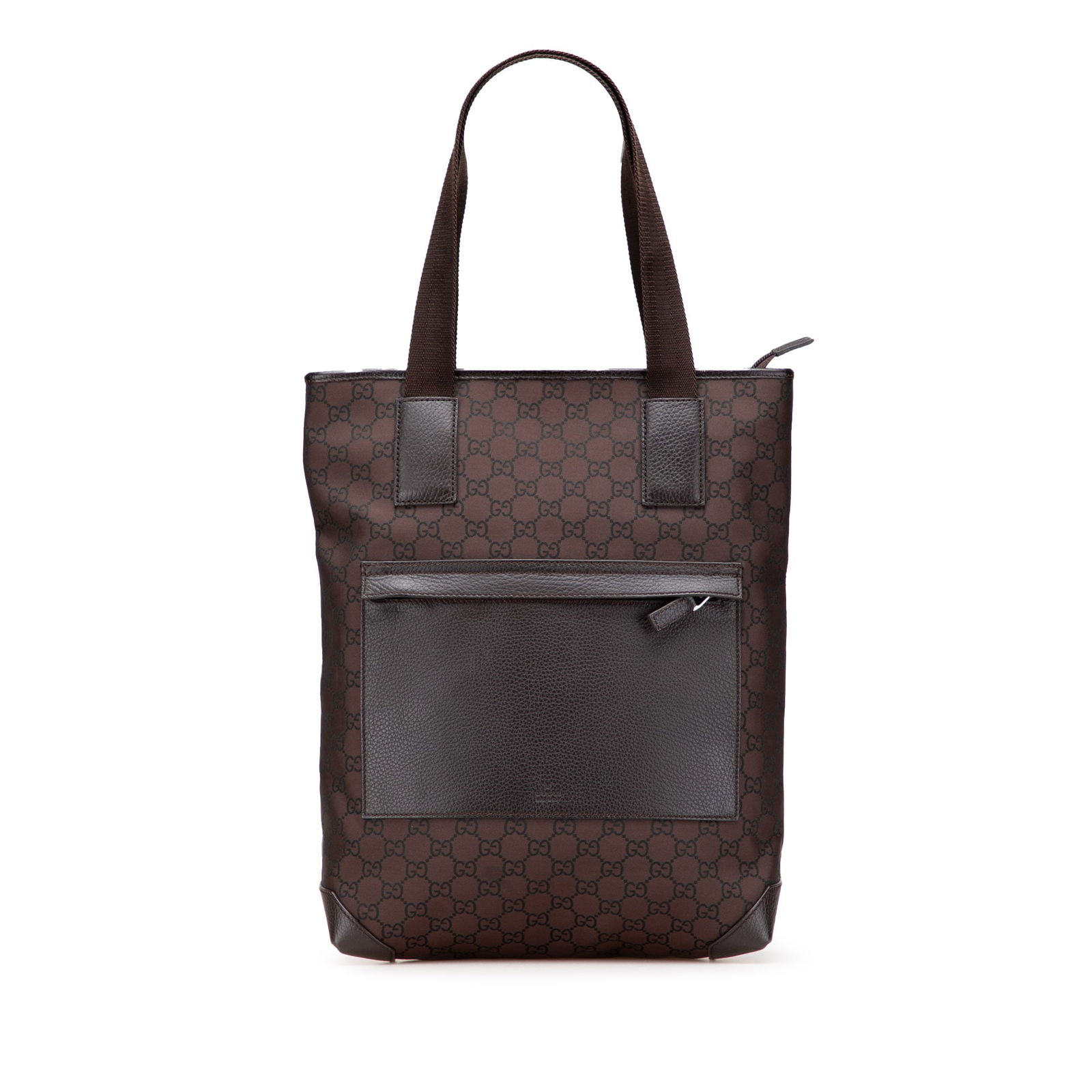 Gucci GG Canvas Tote Bag Brown Leather Trim Italy (1 of 11)
