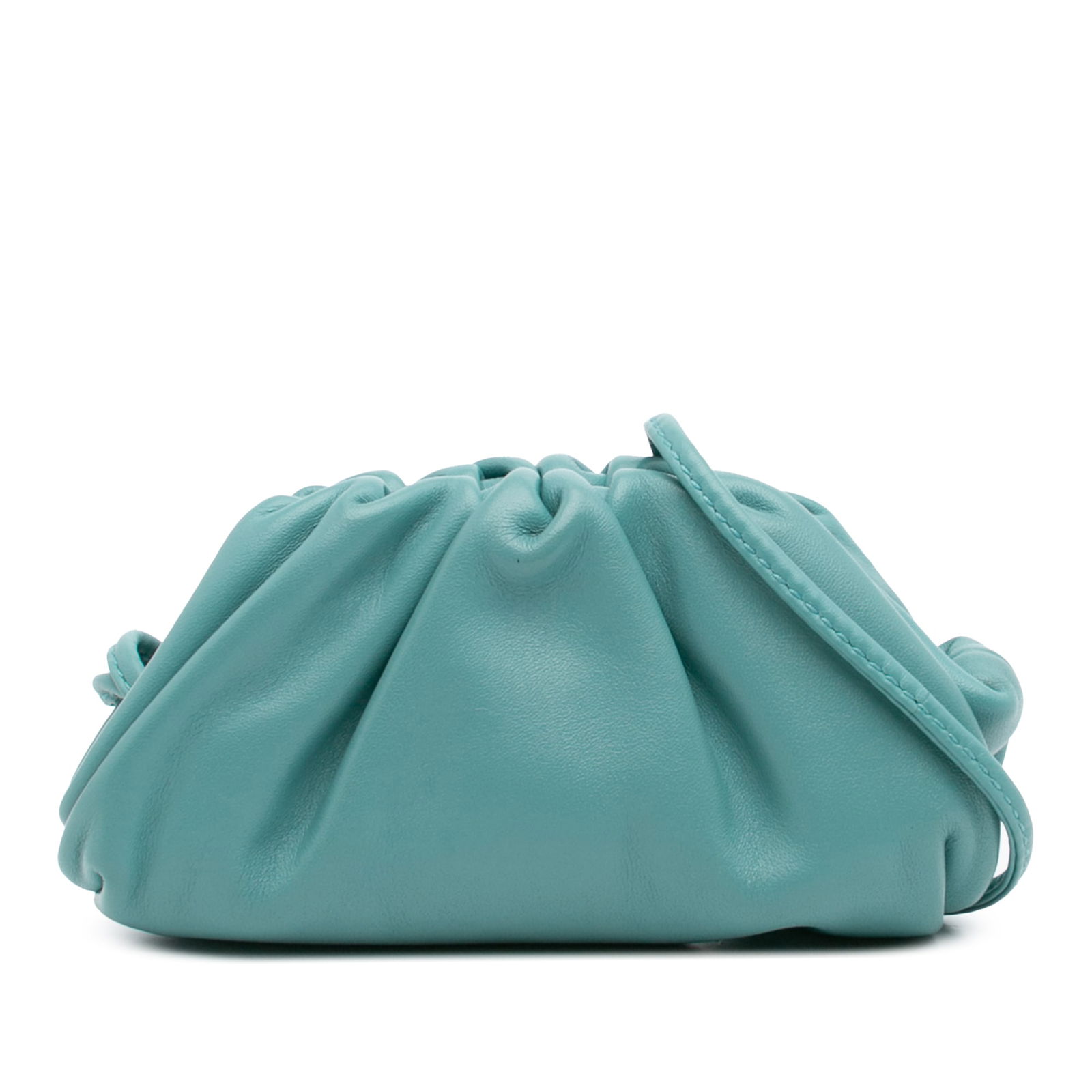 Bottega Veneta Blue Lambskin Extra Mini Pouch Crossbody Bag (1 of 10)