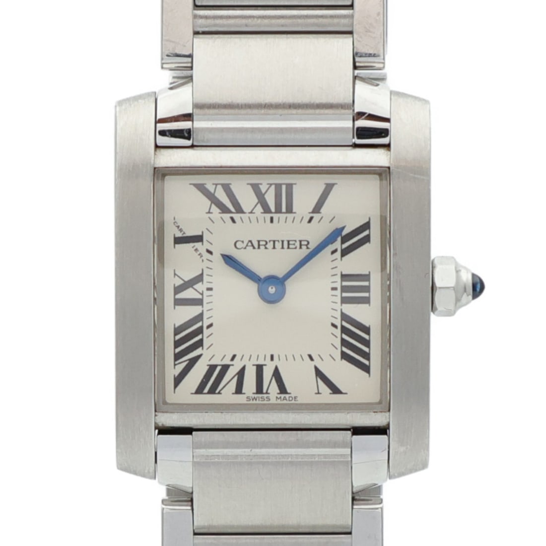 CARTIER Tank Francaise Quartz Watch W51008Q3 Stainless Steel White Dial: CARTIER Tank Francaise Quartz Watch W51008Q3 Stainless Steel White Dial This exquisite Cartier Tank Francaise Quartz Watch showcases a timeless design crafted from premium stainless steel. The elegant
