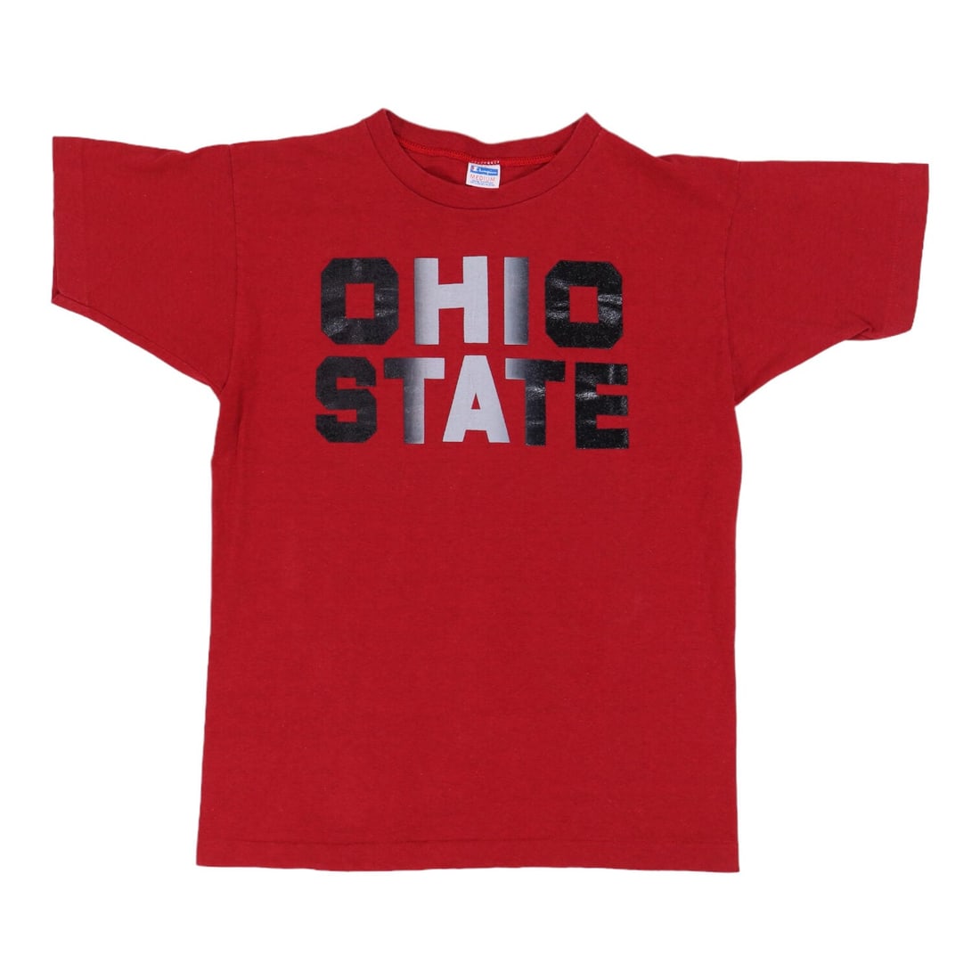 Vintage 1970s Ohio State Buckeyes Champion Red Shirt: Vintage 1970s Ohio State Buckeyes Champion Red Shirt Step back in time with this original vintage 1970s Ohio State Buckeyes Champion Blue Bar Shirt. A true collectible, this shirt is not a modern repr