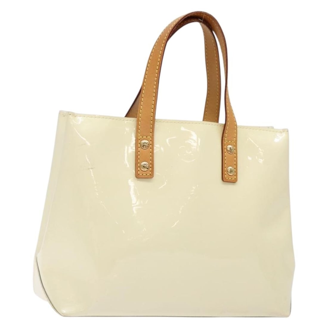 Louis Vuitton Monogram Vernis Reade PM Hand Bag Perle M91336 Made in France: Louis Vuitton Monogram Vernis Reade PM Hand Bag Perle M91336 Made in France This elegant Louis Vuitton Monogram Vernis Reade PM Hand Bag in Perle is crafted from high-quality patent leather, showcasin