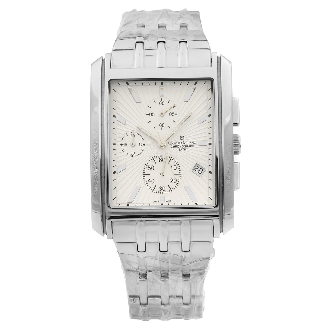 Giorgio Milano Quartz Mens Watch GM849SLSL Gray Stainless Steel Bracelet Silver Dial (1 of 5)