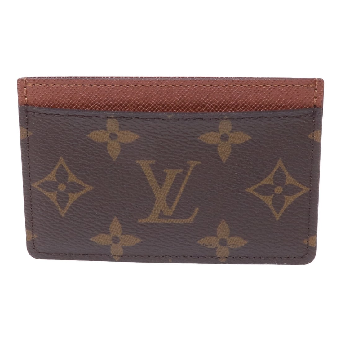 LOUIS VUITTON Monogram Card Case M61733 Brown PVC Canvas: LOUIS VUITTON Monogram Card Case M61733 Brown PVC Canvas Presenting a stylish and practical card case from LOUIS VUITTON, featuring the iconic Monogram pattern in a rich brown hue. This card case is c