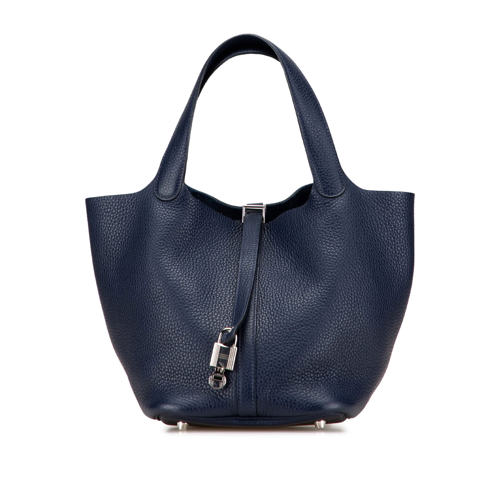Hermes Clemence Picotin Lock 22 Blue Leather Tote Bag (1 of 11)