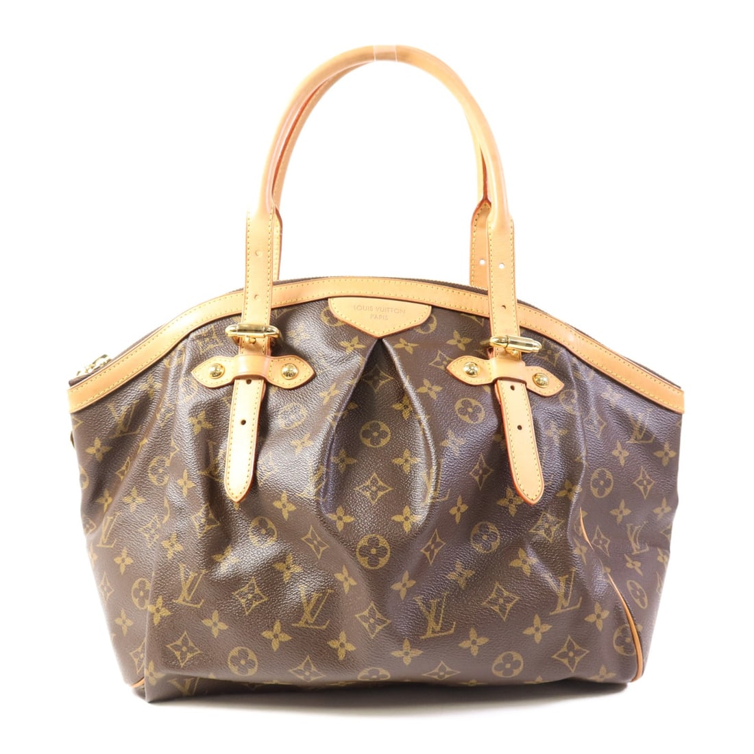 Louis Vuitton Tivoli GM Shoulder Bag M40144 Monogram Brown PVC Canvas: Louis Vuitton Tivoli GM Shoulder Bag M40144 Monogram Brown PVC Canvas This Louis Vuitton Tivoli GM Shoulder Bag (M40144) is a stylish accessory crafted from durable PVC coated canvas, showcasing the i