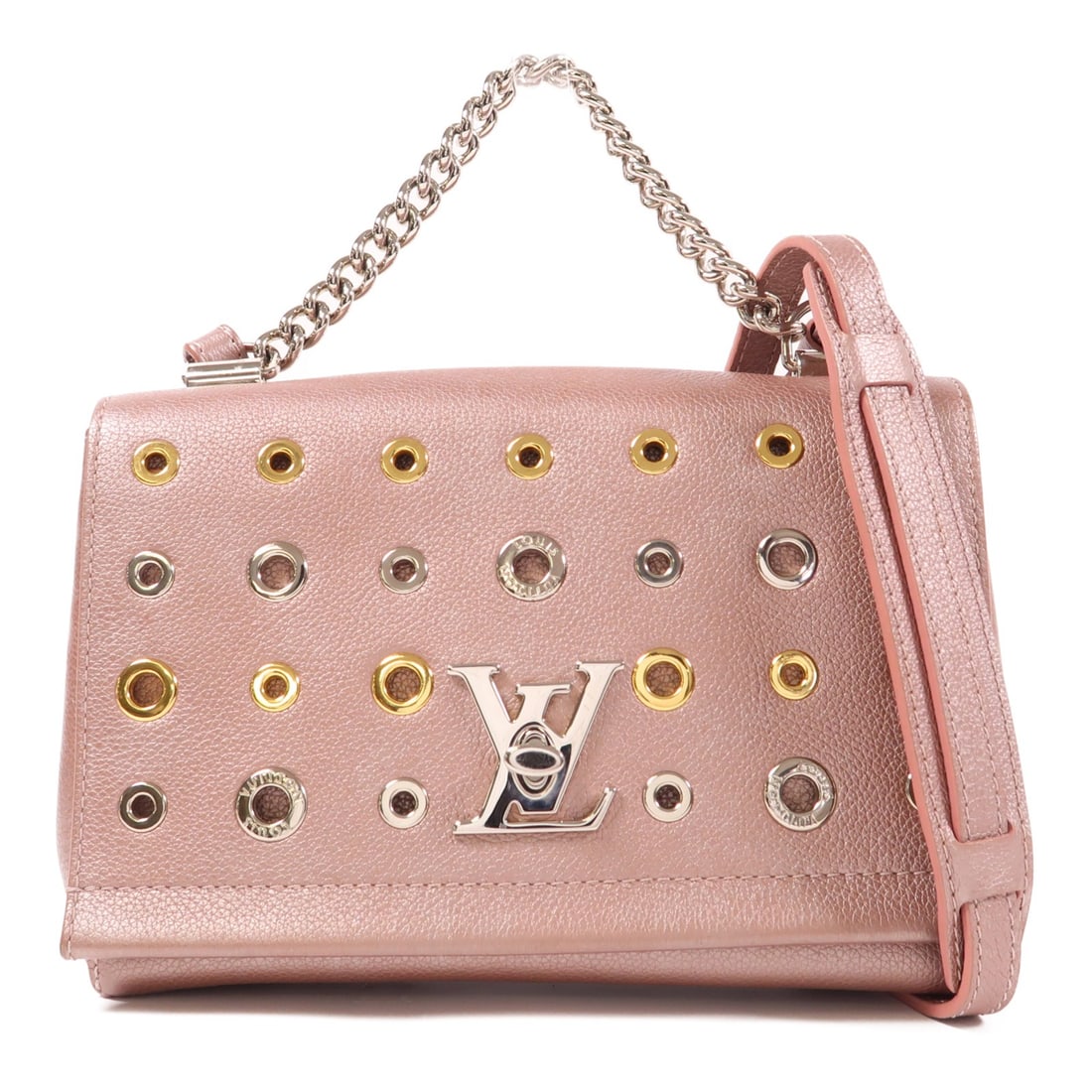 Louis Vuitton Lockme BB 2 Way Shoulder Bag Pink Calfskin M42866 (1 of 12)