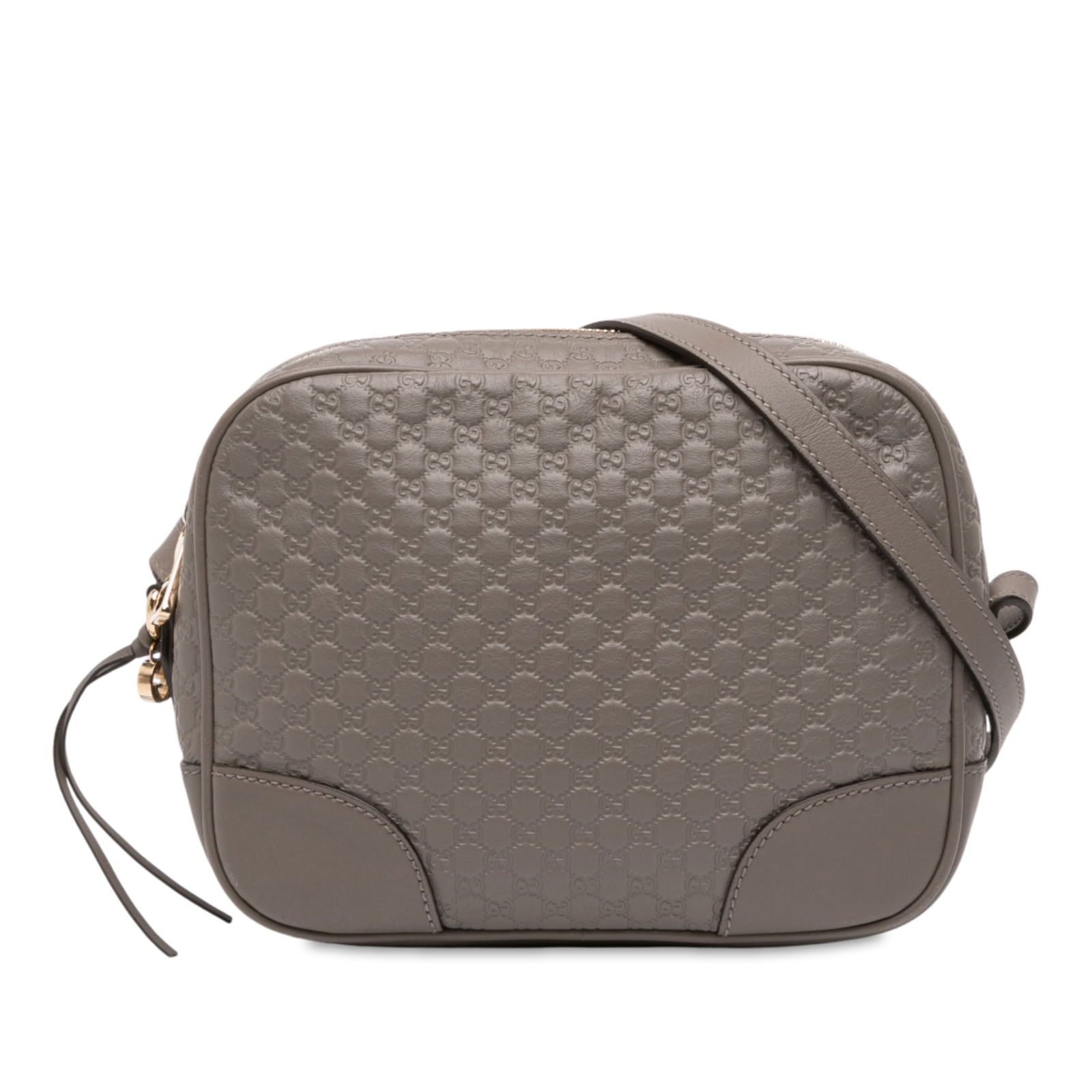 Gucci Microguccissima Bree Crossbody Gray Leather Bag: Gucci Microguccissima Bree Crossbody Gray Leather Bag The Gucci Microguccissima Bree Crossbody bag showcases a sophisticated embossed leather exterior with a stylish gray finish. Designed for versatil