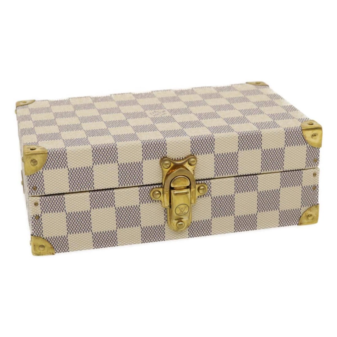 LOUIS VUITTON Damier Azur Jewelry Box N33618 Authentic (1 of 18)
