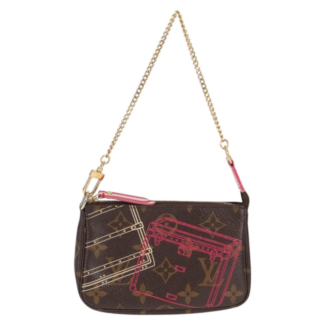 Pochette Accessoires Multicolour Bag by Louis Vuitton: Pochette Accessoires Multicolour Bag by Louis Vuitton This Louis Vuitton Pochette Accessoires Multicolour bag features a vibrant exterior with slight rubbing on the surface and leather areas. The hand