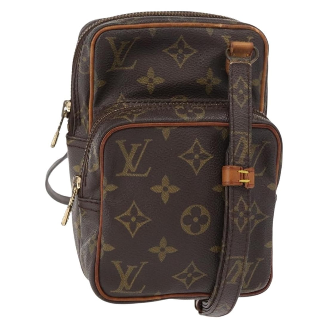Amazone Shoulder Bag by Louis Vuitton Mini Size Brown: Amazone Shoulder Bag by Louis Vuitton Mini Size Brown This pre-owned Louis Vuitton Amazone Mini shoulder bag features the classic brown design and is suitable for women. The bag is in good condition w