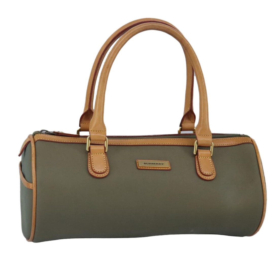 Khaki Pre-Owned Burberry Vintage Women's Handbag: Khaki Pre-Owned Burberry Vintage Women's Handbag This pre-owned Burberry vintage handbag in khaki is designed for women. It is in good condition with visible signs of use, including rubbing, slight sh
